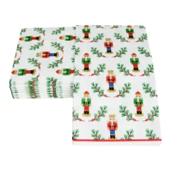 Caspari Christmas Napkins|Paper Guest Towels|Little Nutcracker Guest Towel Napkins - 15 Per Package