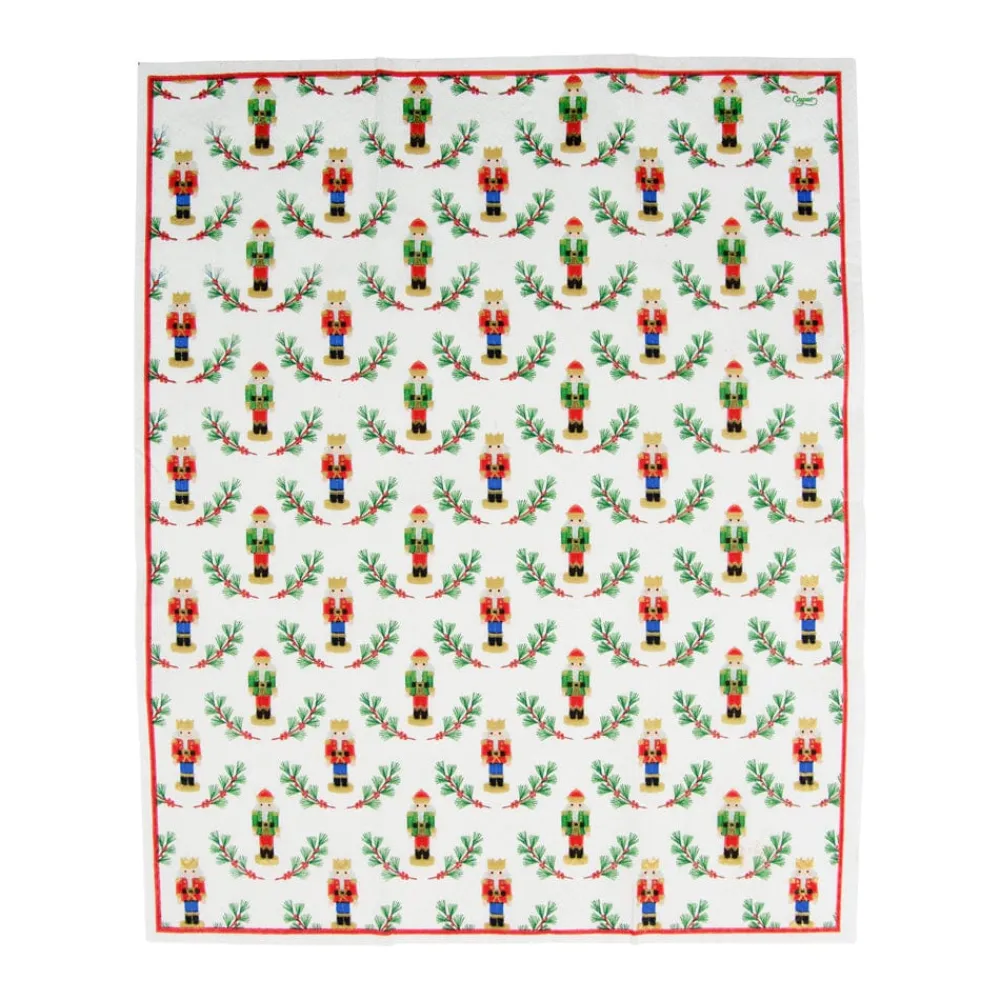 Caspari Christmas Napkins|Paper Guest Towels|Little Nutcracker Guest Towel Napkins - 15 Per Package