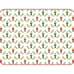 Caspari Christmas Placemats & Coasters|Paper Placemats|Little Nutcracker Paper Placemats - 12 Per Package
