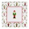 Caspari Christmas Plates|Paper Salad And Dessert Plates|Little Nutcracker Sq Salad & Dessert Plates - 8 Per Package