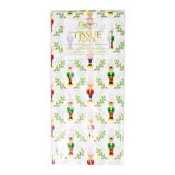 Caspari Christmas TIssue Paper|Tissue Paper|Little Nutcracker Tissue Paper - 4 Sheets Included