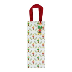 Caspari Christmas Gift & Bottle Bags|Gift & Bottle Bags|Little Nutcracker Wine & Bottle Gift Bags - 1 Each