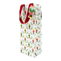 Caspari Christmas Gift & Bottle Bags|Gift & Bottle Bags|Little Nutcracker Wine & Bottle Gift Bags - 1 Each