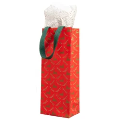 Caspari Christmas Gift & Bottle Bags|Gift & Bottle Bags|Little Reindeer Gift Bags - includes 1 Gift Bags