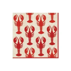 Caspari Paper Cocktail Napkins|Lobsters Paper Cocktail Napkins - 20 Per Package