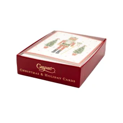 Caspari Christmas And Holiday Cards|Boxed Holiday Cards|Lollipop Nutcracker Petite Boxed Christmas Cards - includes 15 cards & envelopes