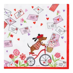 Caspari Valentine'S Day|Paper Cocktail Napkins|Love Notes Cocktail Napkins - 20 Per Package