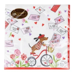 Caspari Valentine'S Day|Paper Luncheon Napkins|Love Notes Luncheon Napkins - 20 Per Package