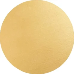 Caspari Placemats|Paper Placemats|Luster Round Felt-Backed Placemat in Gold - 4 Each