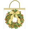 Caspari Christmas Gift & Bottle Bags|Gift & Bottle Bags|Magnolia Wreath Gift Bags - includes 1 Gift Bags