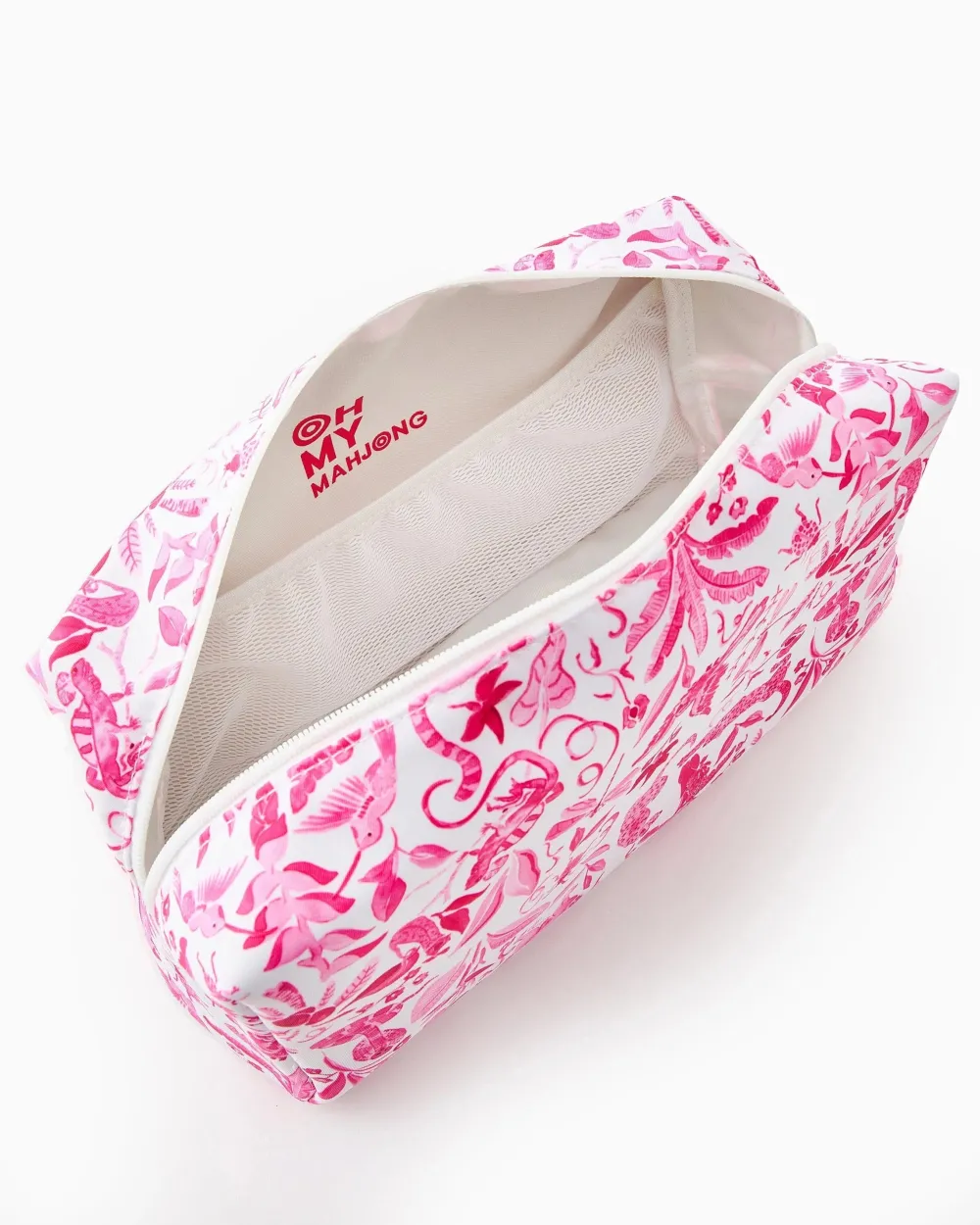 Oh My Mahjong Goldie|Darjeeling|Mahjong Tile Storage Bag - Amazon Pink