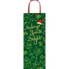Caspari Christmas Gift & Bottle Bags|Gift & Bottle Bags|Making Spirits Bright Gift Bags - includes 1 Gift Bags
