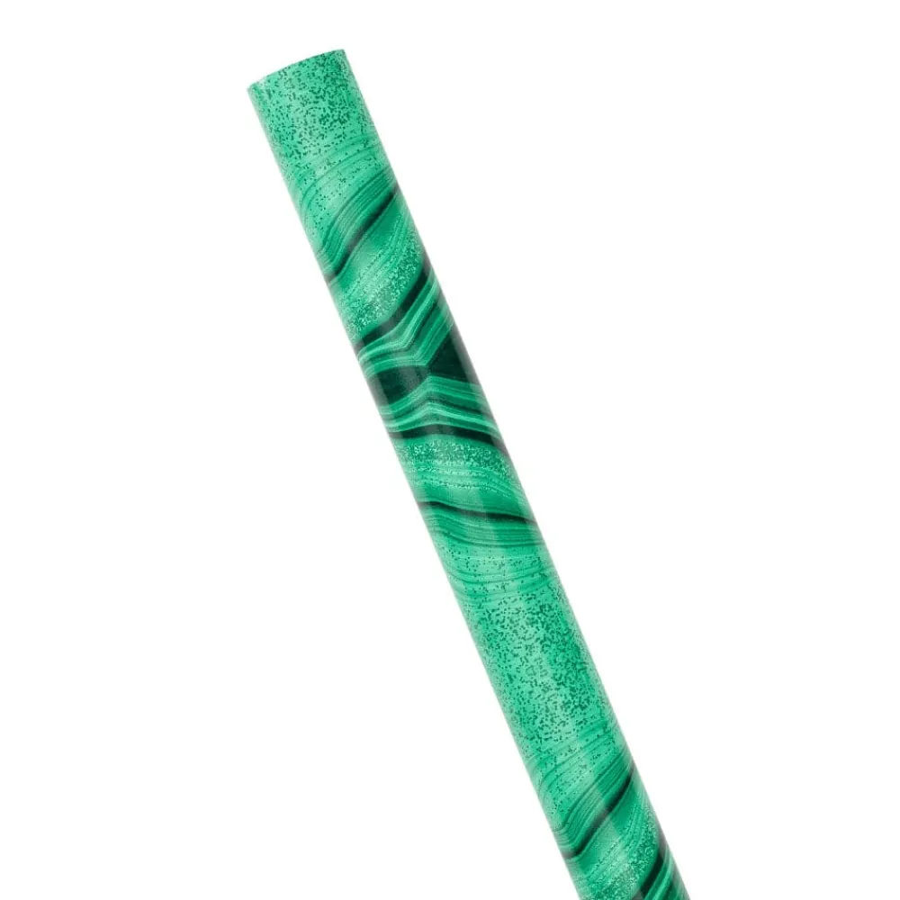 Caspari Christmas Wrapping Paper|Wrapping Paper|Malachite Gift Wrapping Paper - 30" x 8' Roll