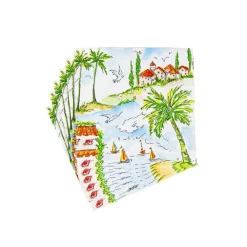 Caspari Paper Cocktail Napkins|Mallorca Cocktail Napkins - 20 Per Package