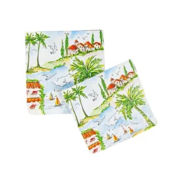 Caspari Paper Cocktail Napkins|Mallorca Cocktail Napkins - 20 Per Package