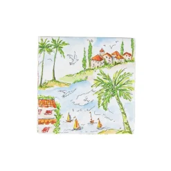 Caspari Paper Luncheon Napkins|Mallorca Luncheon Napkins - 20 Per Package