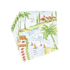 Caspari Paper Luncheon Napkins|Mallorca Luncheon Napkins - 20 Per Package