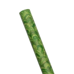 Caspari Christmas Wrapping Paper|Marbled Ceramica Green & Gold Roll Wrap - includes 1 Roll Wrap