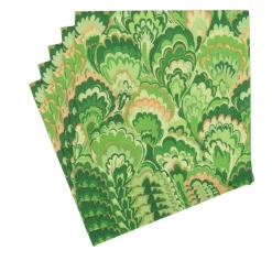 Caspari Paper Luncheon Napkins|Marbled Ceramica Green Luncheon Napkins - includes 20 Luncheon Napkins