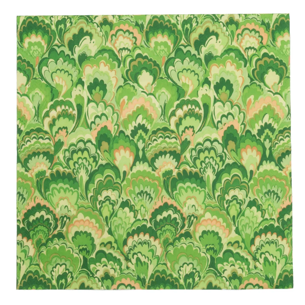 Caspari Paper Luncheon Napkins|Marbled Ceramica Green Luncheon Napkins - includes 20 Luncheon Napkins