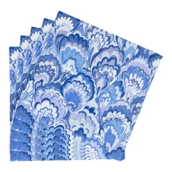 Caspari Paper Luncheon Napkins|Marbled Ceramica Indigo Luncheon Napkins - 20 Per Package