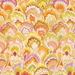 Caspari Wrapping Paper|Marbled Ceramica Raspberry & Chartreuse Gift Wrap - One 30" X 8' Roll