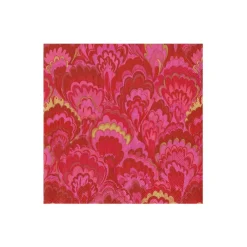 Caspari Paper Cocktail Napkins|Marbled Ceramica Red & Fuchsia Cocktail Napkin - package of 20