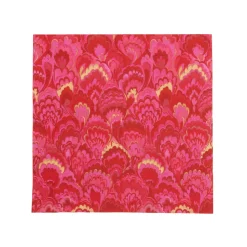 Caspari Paper Cocktail Napkins|Marbled Ceramica Red & Fuchsia Cocktail Napkin - package of 20