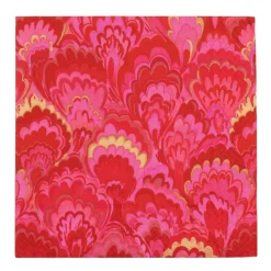 Caspari Paper Luncheon Napkins|Marbled Ceramica Red & Fuchsia Luncheon Napkins - includes 20 Luncheon Napkins