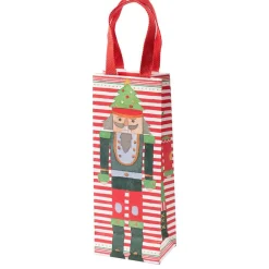 Caspari Christmas Gift & Bottle Bags|Gift & Bottle Bags|March of the Nutcrackers Wine & Bottle Gift Bag - 1 Each
