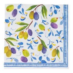 Caspari Paper Luncheon Napkins|Mediterranean Blue Luncheon Napkins - 20 Per Package