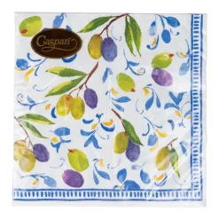 Caspari Paper Luncheon Napkins|Mediterranean Blue Luncheon Napkins - 20 Per Package