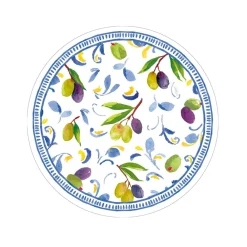 Caspari Paper Salad And Dessert Plates|Mediterranean Blue Paper Salad & Dessert Plates - 8 Per Package