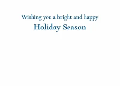 Caspari Christmas And Holiday Cards|Boxed Holiday Cards|Menorah Foil Embossed Large Boxed Christmas Cards - includes 10 Cards & Envelopes