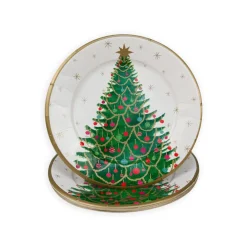 Caspari Paper Dinner Plates|Merry And Bright Dinner Plates - 8 Per Package