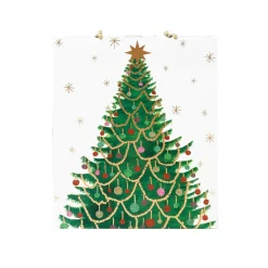 Caspari Christmas Gift & Bottle Bags|Gift & Bottle Bags|Merry And Bright Large Gift Bag - 1 Each