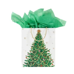 Caspari Christmas Gift & Bottle Bags|Gift & Bottle Bags|Merry And Bright Large Gift Bag - 1 Each