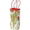 Caspari Christmas Gift & Bottle Bags|Gift & Bottle Bags|Merry Cactus Wine & Bottle Gift Bag - 1 Each