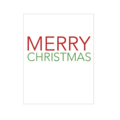 Caspari Christmas Gift Tags & Labels|Gift Tags & Enclosure Cards|Merry Christmas Block Gift Enclosure Cards - 4 Mini Cards & 4 Envelopes