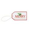 Caspari Christmas Gift Tags & Labels|Gift Tags & Enclosure Cards|Merry Christmas Classic Gift Tags - 4 Per Package