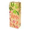 Caspari Christmas Gift & Bottle Bags|Gift & Bottle Bags|Merry Christmas Toss Wine & Bottle Gift Bag - 1 Each