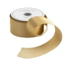 Caspari Christmas Ribbons & Bows|Ribbons & Bows|Metallic Gold & Gold Wired Ribbon - 8 Yard Spool