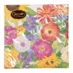 Caspari Paper Cocktail Napkins|Midsummer Blooms Cocktail Napkins - 20 Per Package