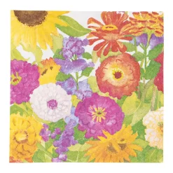 Caspari Paper Luncheon Napkins|Midsummer Blooms Luncheon Napkins - 20 Per Package