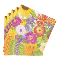 Caspari Paper Luncheon Napkins|Midsummer Blooms Luncheon Napkins - 20 Per Package