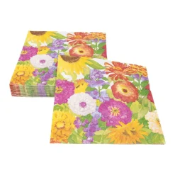 Caspari Paper Luncheon Napkins|Midsummer Blooms Luncheon Napkins - 20 Per Package