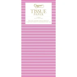 Caspari Tissue Paper|Mini Stripe Fuchsia Tissue Paper - 4 Tissue Sheets Per Pack