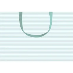 Caspari Bridal Shower|Baby Shower|Mini Stripe Medium Gift Bag in Robin's Egg - 1 Each