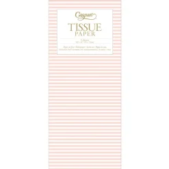 Caspari Bridal Shower|Tissue Paper|Mini Stripe Tissue Paper in Blush - 4 Sheets Included