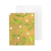 Caspari Christmas Gift Tags & Labels|Mistletoe Gift Enclosure Cards - 4 Mini Cards & 4 Envelopes